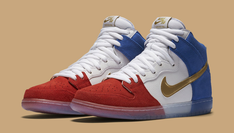 red white and blue sb dunks
